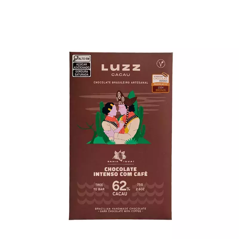 Chocolate Luzz Cacau 75g 62% ComCafé