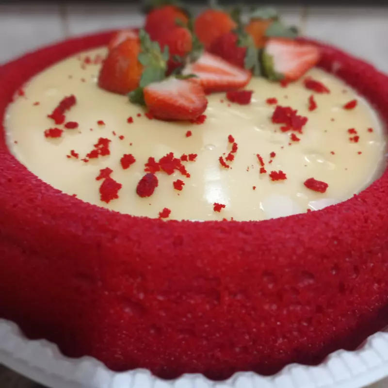 Bolo piscina Red Velvit