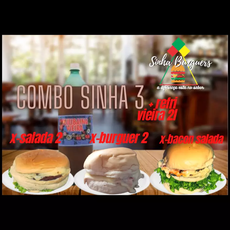 Combo sinha 3 + refri 2 litros