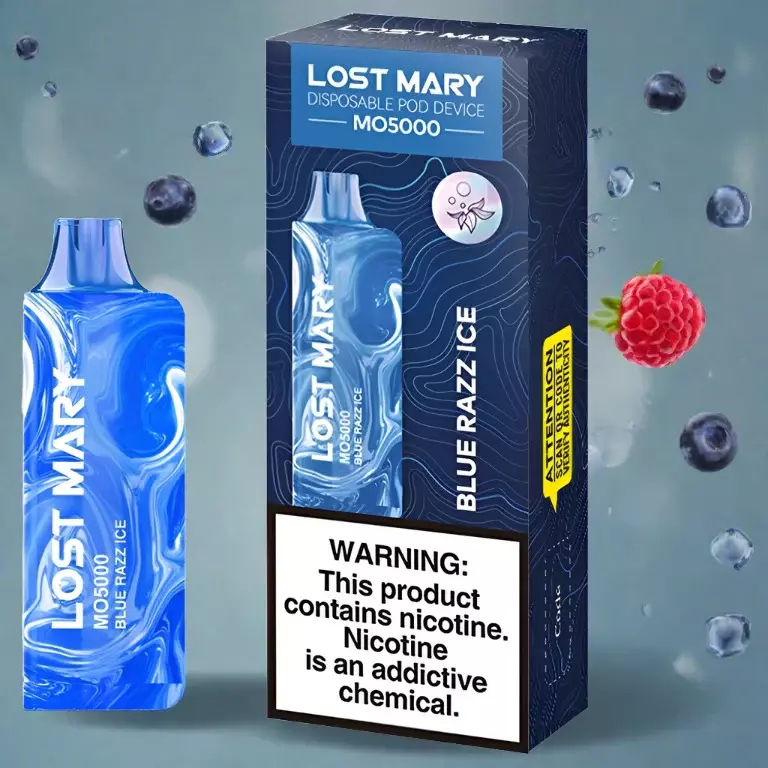 lost mary mo5000 blue razz ice