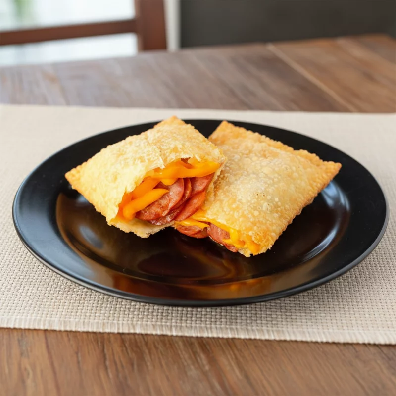 pastel calabresa com cheddar 20cm