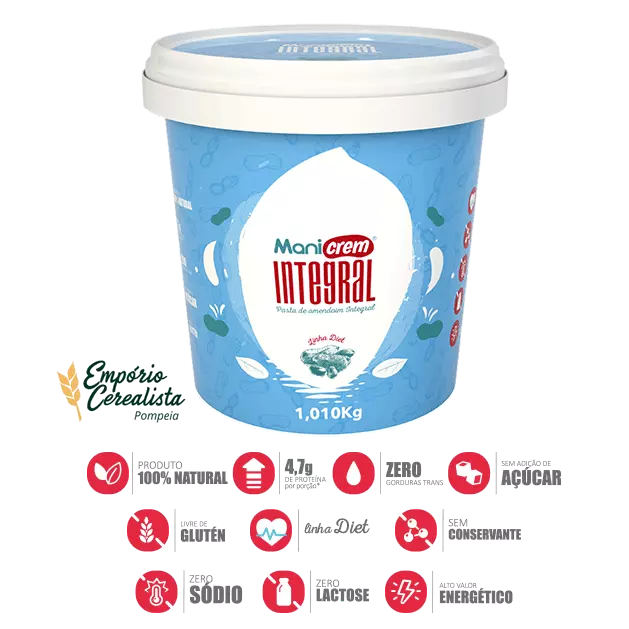 Pasta Amendoim Lisa - ManiCrem - 1kg