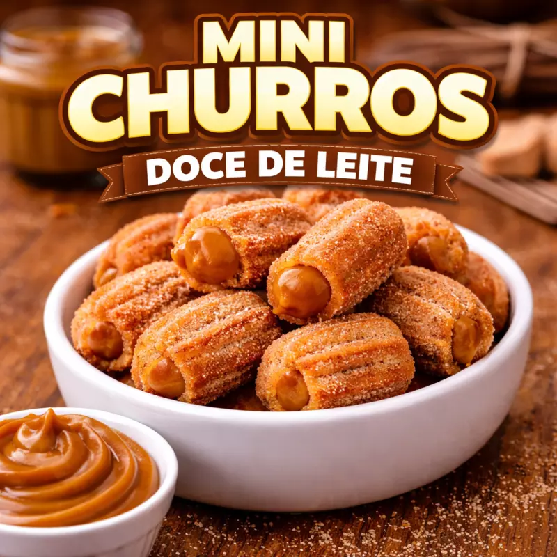 Mini churros sabor doce de leite