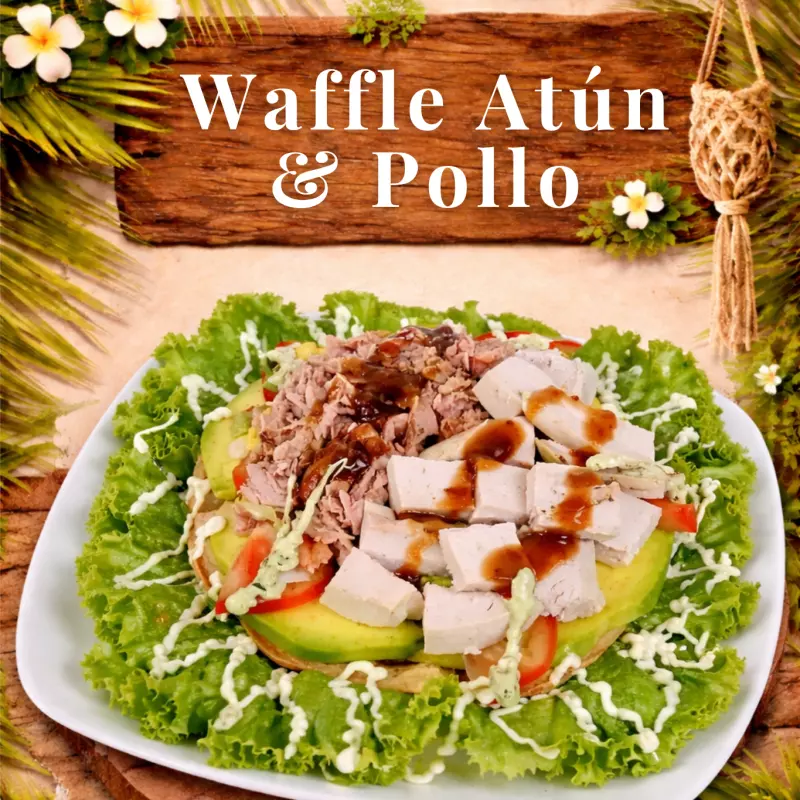 Waffle Atún y pollo