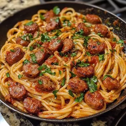 Macarrão com Linguiça