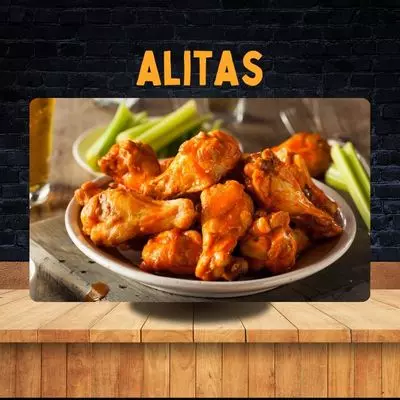Alitas con papas