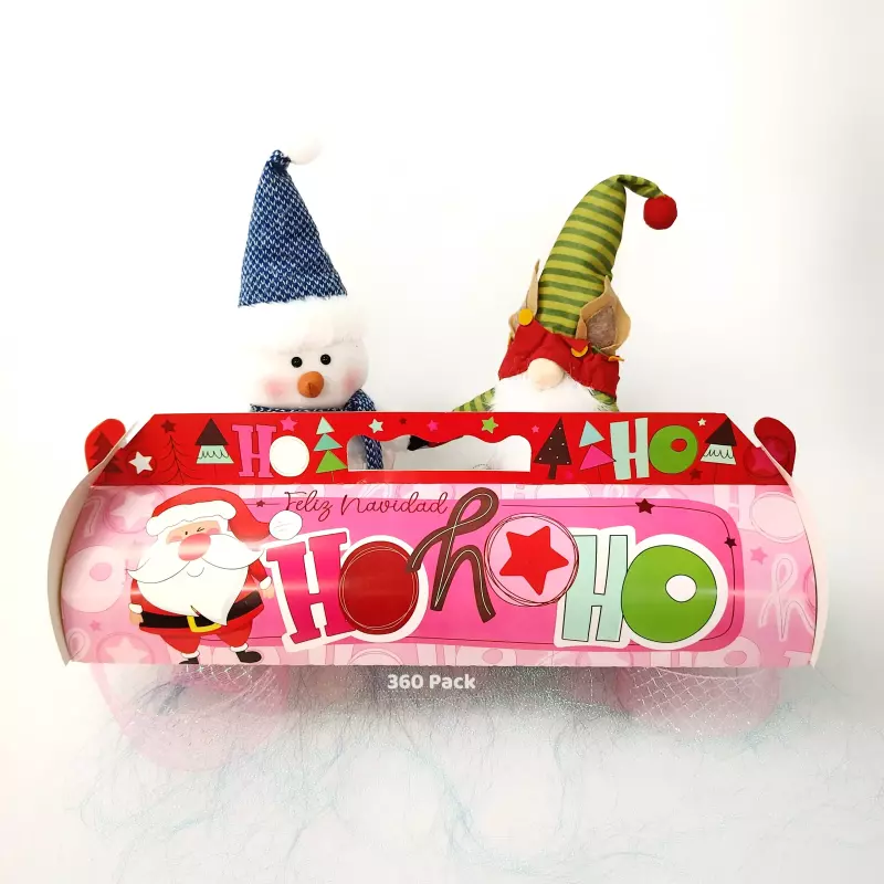 Caja Pan de Jamon Baul Navidad Rosad