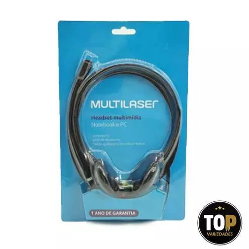 Headset Fone Com Microfone P2 Preto