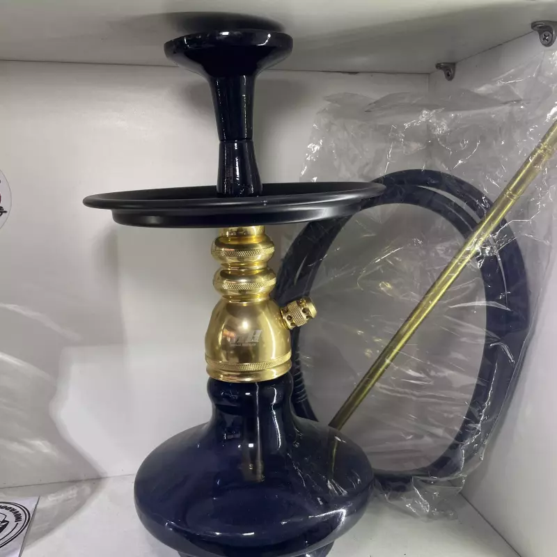 Narguilé Preto e Dourado