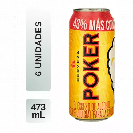 Cerveza Poker Laton 473mL