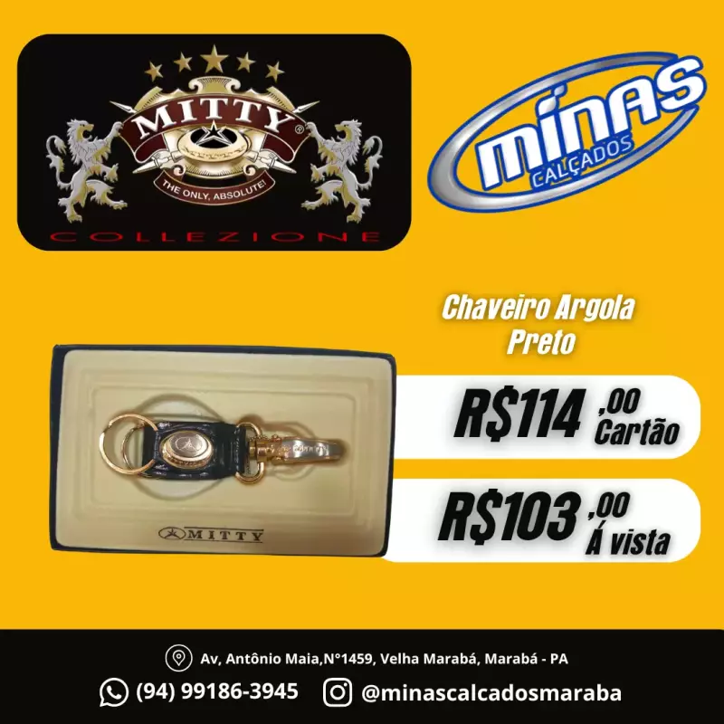 Chaveiro Argola Preto RF:CH4