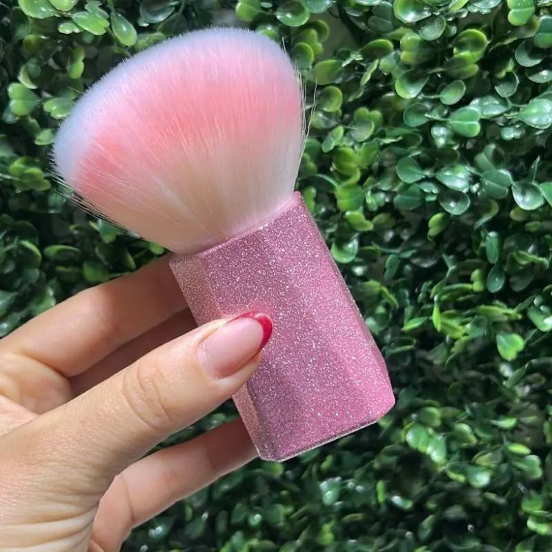 Espanador Rosa Glitter Grande Luxo