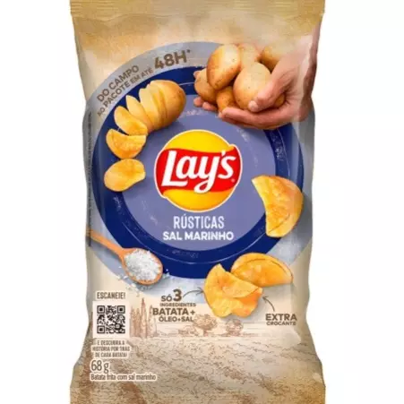 Lay's Rústicas Sal Marinho 38g