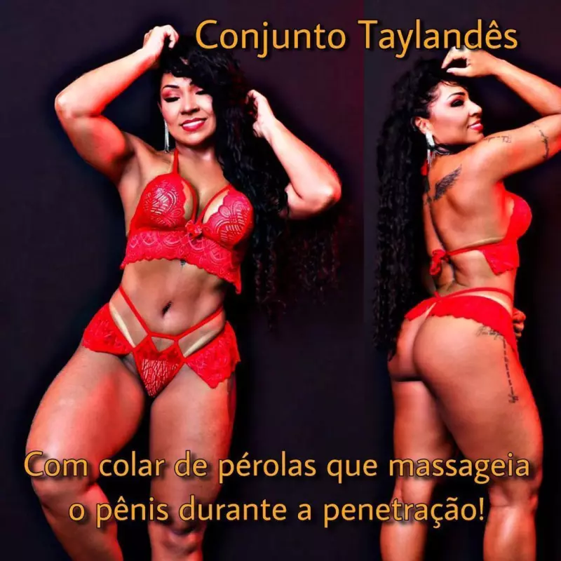 Conjunto Taylandes Vermelho .