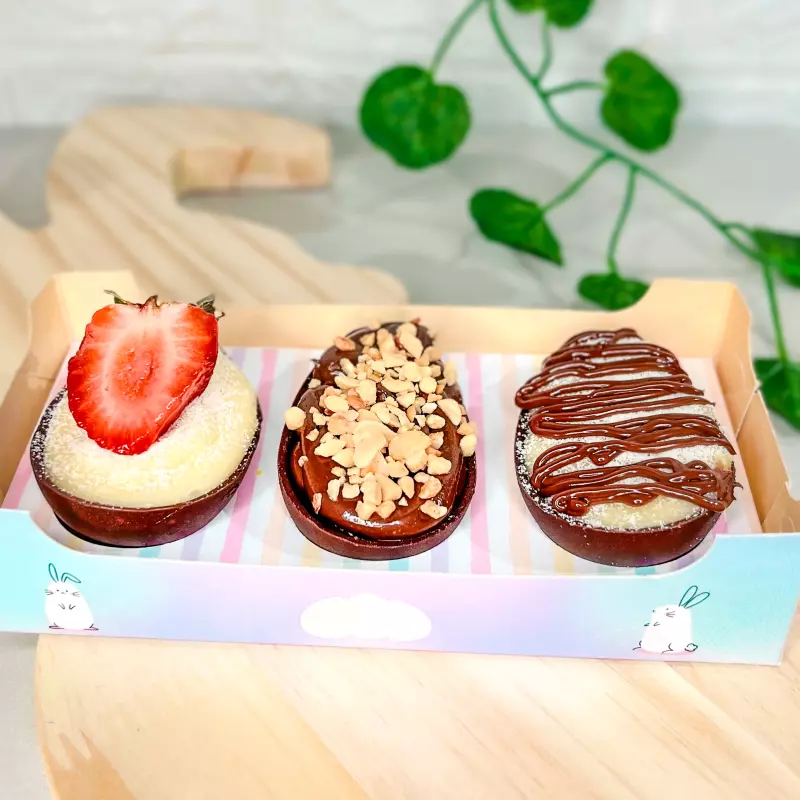 Trio mini ovos (ninho/amendoim/nutel