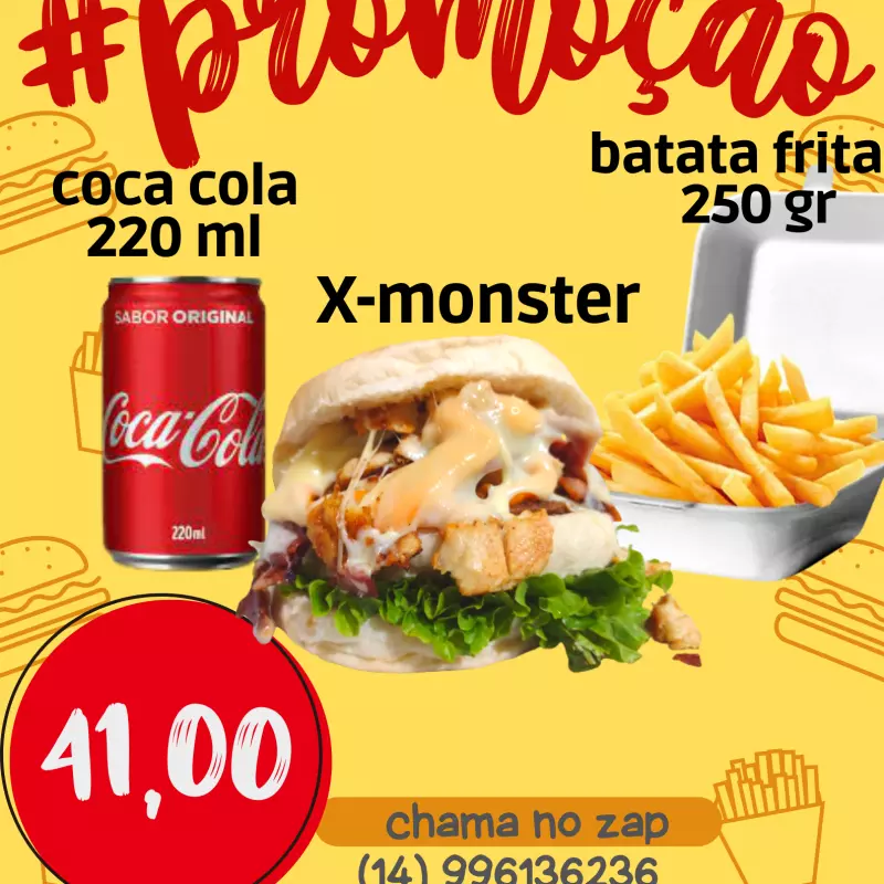x-monster+batata+coca