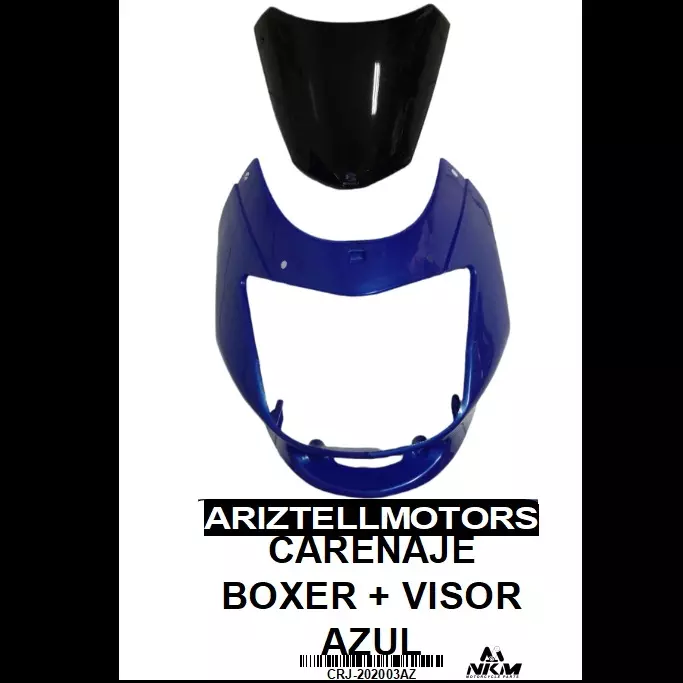 CARENAJE BOXER + VISOR AZUL