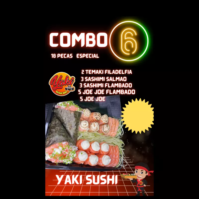 COMBO (6)  18 peças especial