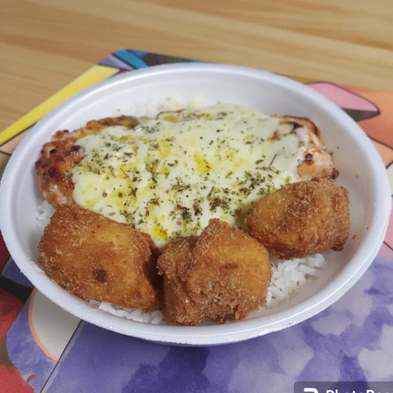 Filé de frango grelhado com queijo