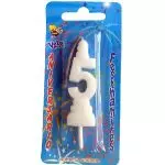 VB5 Vela aniversário branca c/10 Nº5