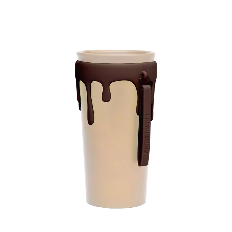 Copo Viagem Bege Cacau Show