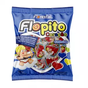 PIRULITO CORAÇÃO COLORIDO FLOPITO