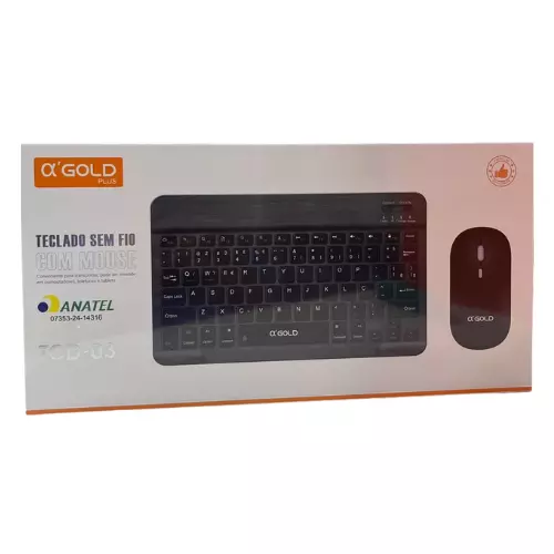 TECLADO E MOUSE S/FIO GOLD TCD-03