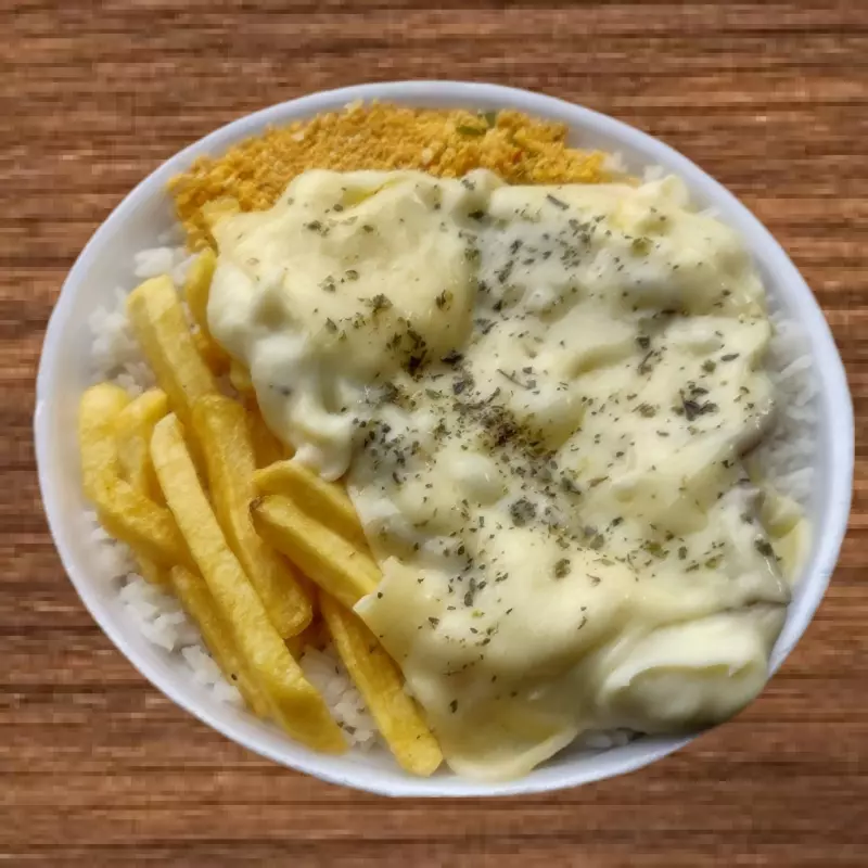 Filé à parmegiana com requeijcremoso