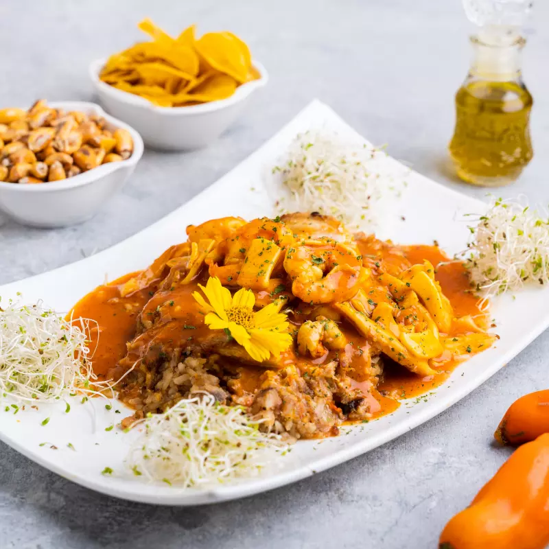 TacuTacu con Pescado a lo Macho