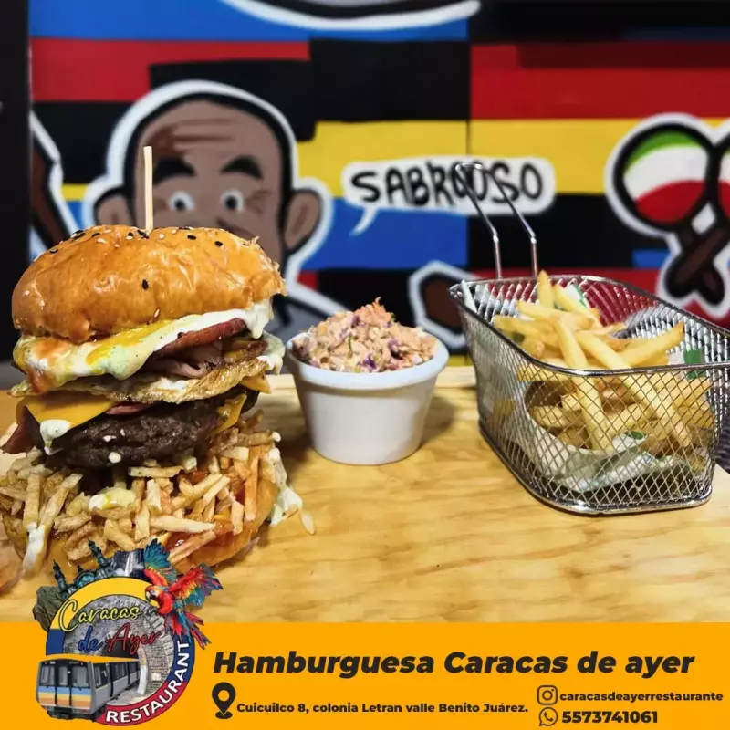 Hamburguesa Caracas de Ayer