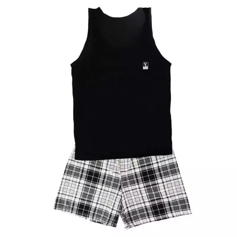 Pijama Regata em Malha Preto