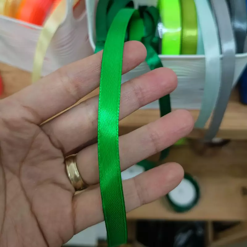 Cinta de Raso Verde Medio