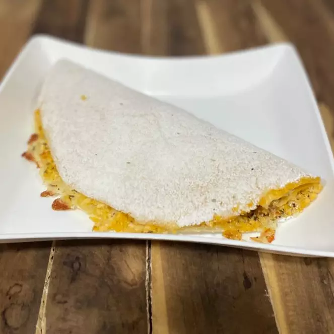 Tapioca queijo c/ leite condensado