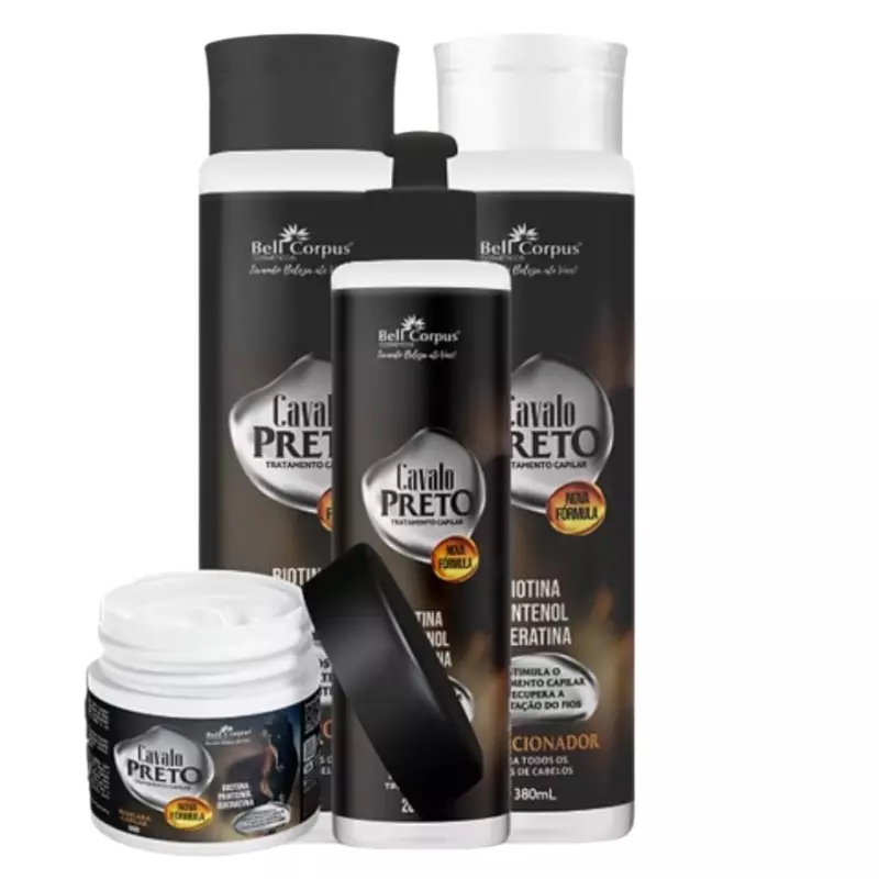 Kit Cavalo Preto 4 Itens/BELL CORPUS