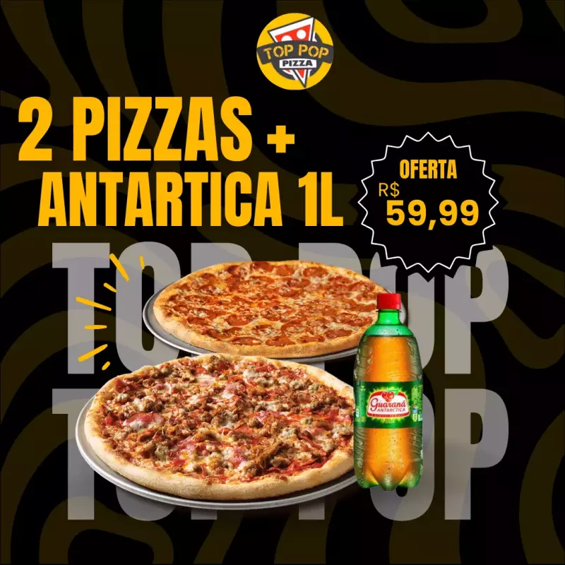 2 Pizzas + Antártica 1L
