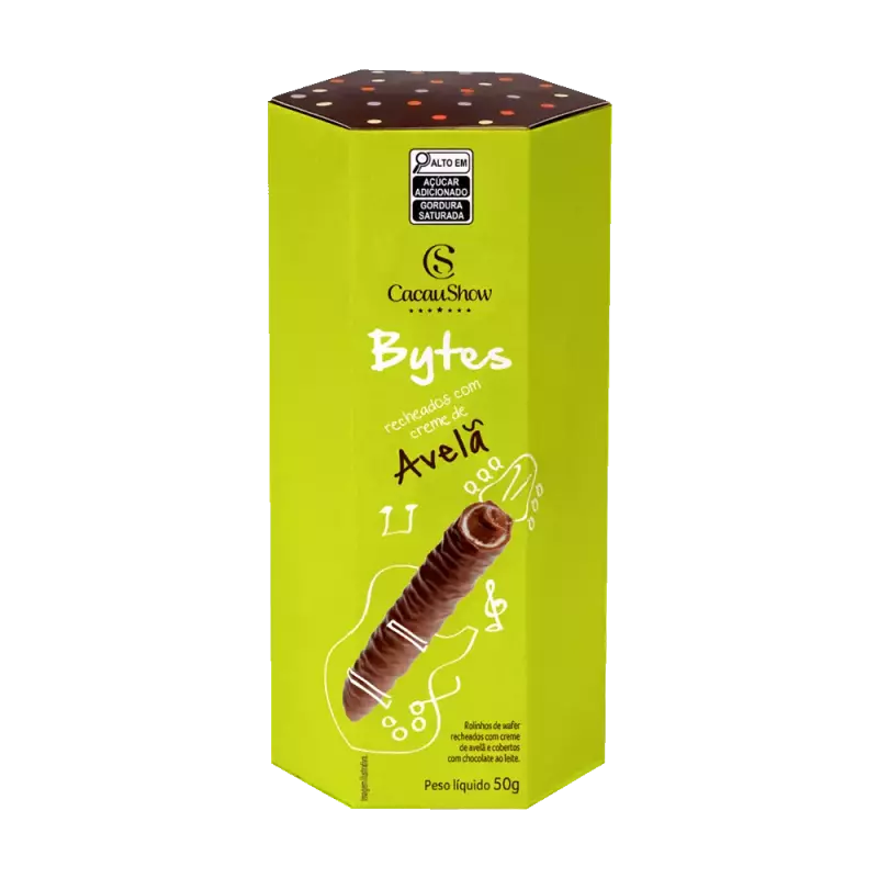 Wafer Bytes Avelã 50g