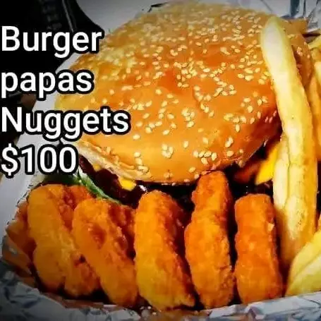 Burger, Nuggets , papas
