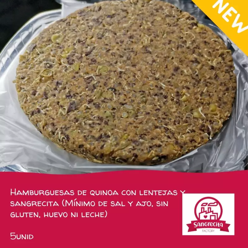 Hamburguesa Quinua y Lentejitas 5u