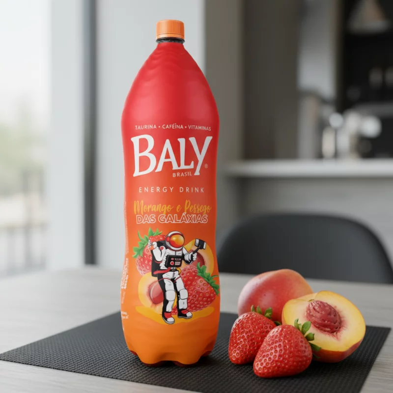 ENERGÉTICO BALY MORANGO E PESSEGO 2L
