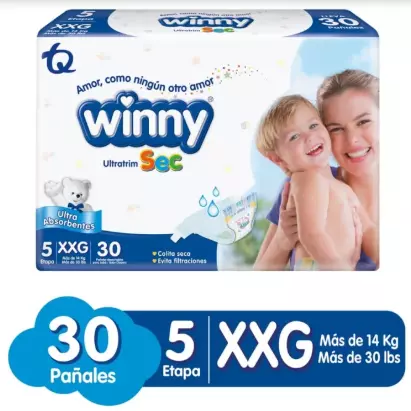 PAÑALES WINNY ETAPA 5 PAQUETE X 30
