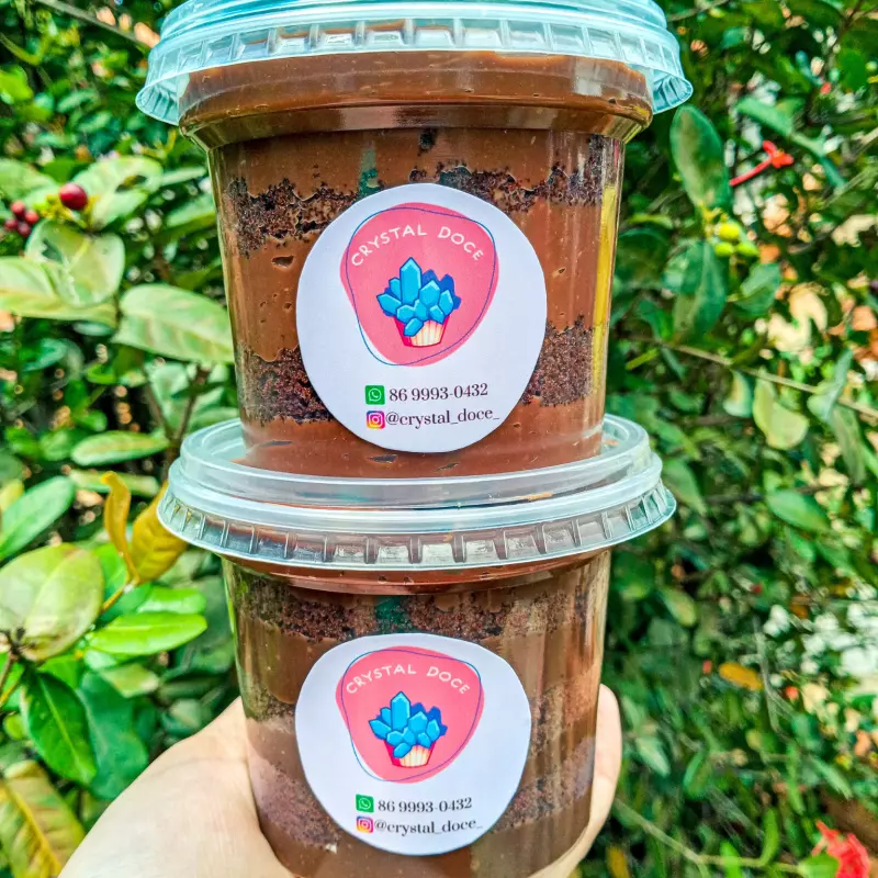 Bolo no pote de chocolate
