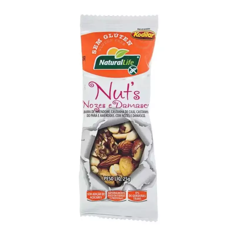 Barrinha Nut´s Nozes e Damasco 25g