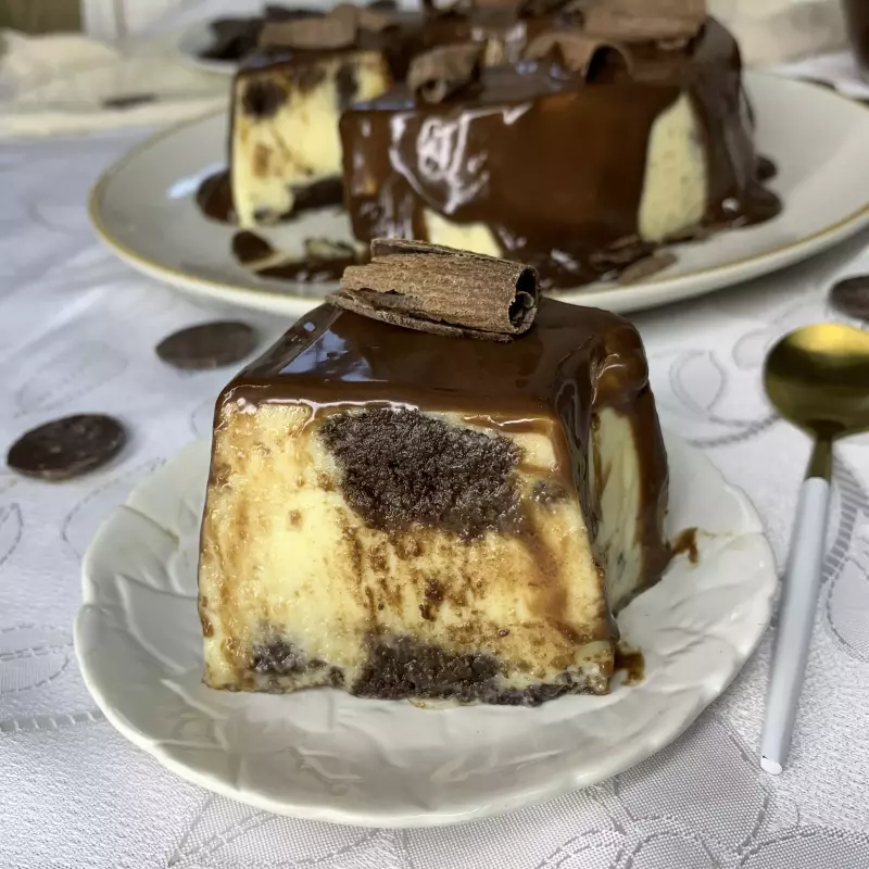 Browniedim - pudim com brownie