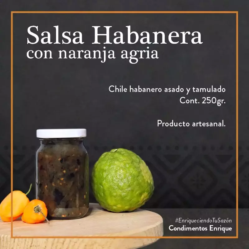 Salsa habanera con naranja agria