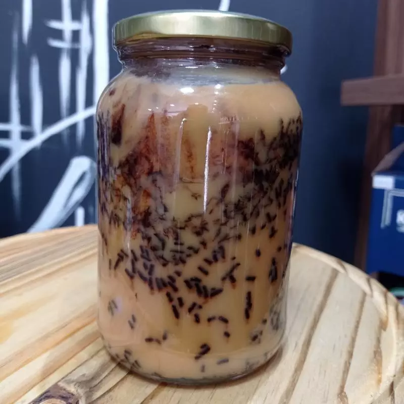 Doce de leite com granulado