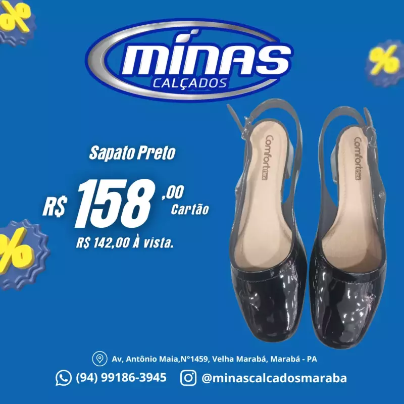 Sapato Preto RF:95421