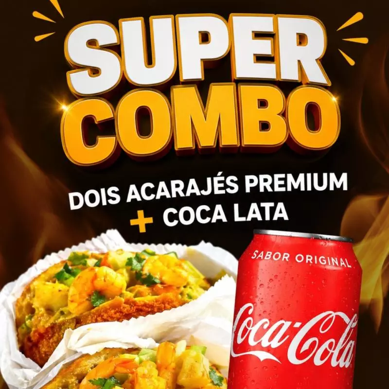 2 acarajés Premium + Coca Cola