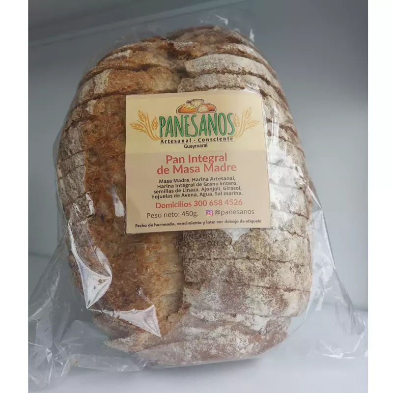 Pan integral artesanal Masa madre