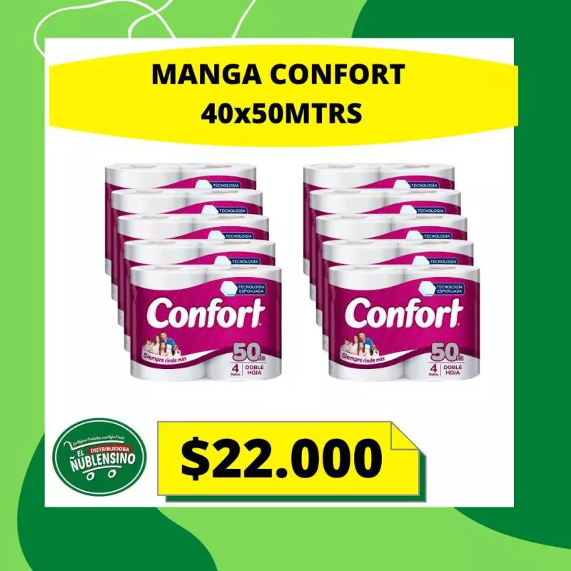 Manga confort 40Rollos de 50mtrs c/u