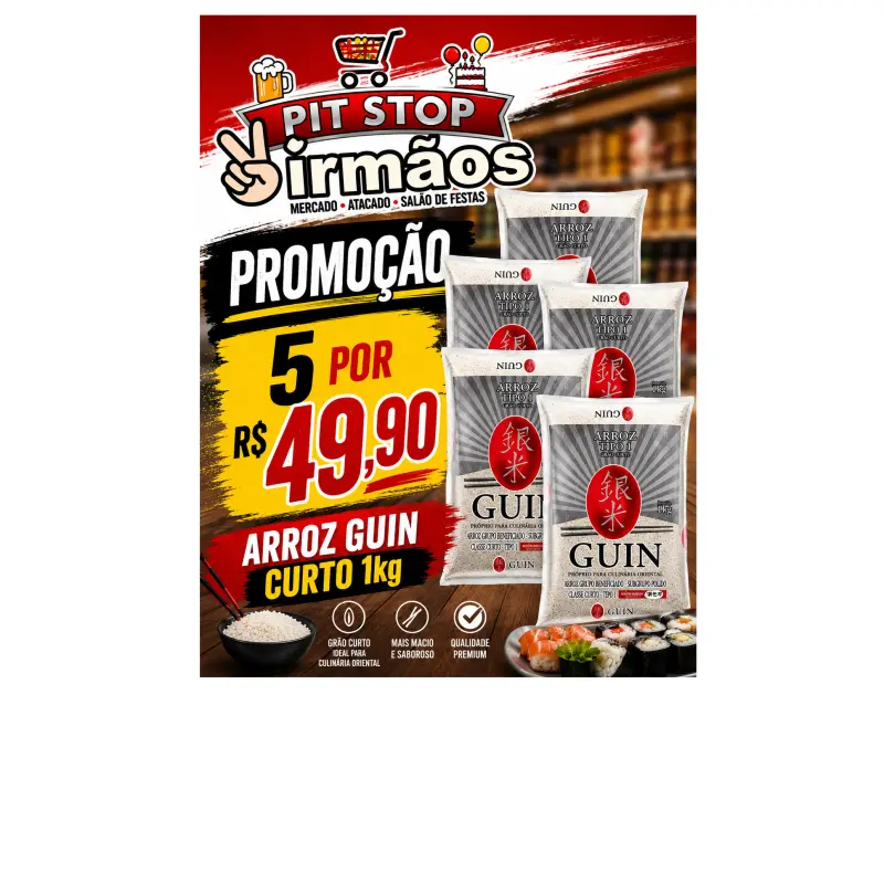 Arroz Guin Curto 1KG 5 unidades
